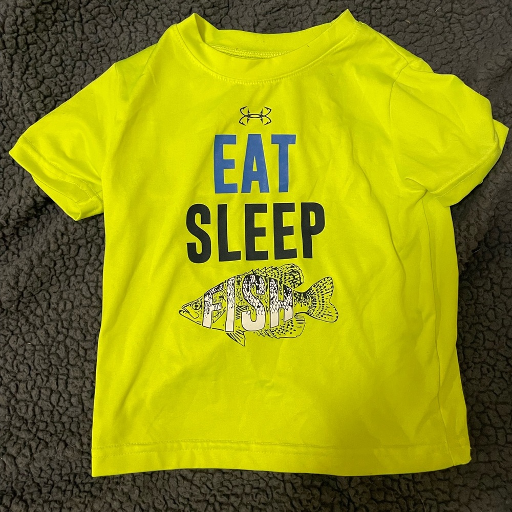 Under Armour bright yellow boys shirt